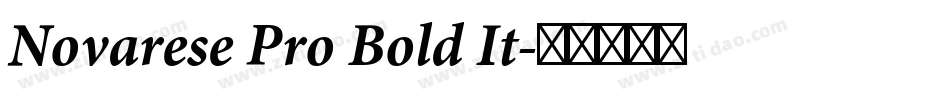 Novarese Pro Bold It字体转换